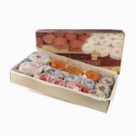 Surtido clásico de dulces típicos navideños. Contiene roscos de vino, roscos de anís y mantecado de canela, limón, coco y cacao